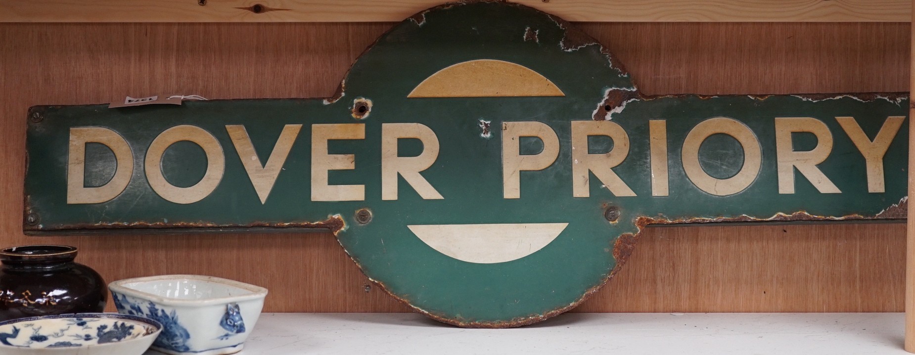 A Southern Railway enamel target sign 